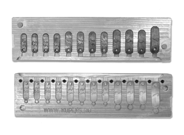 Форма для литья блесен Булер 2,5-3,5-5-7 г - 1
