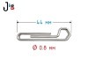 Скоба Jig для чебурашек Ø 0.8 мм (Скоба Jig для чебурашек Ø 0.8 мм (44 мм, 1000 шт.))