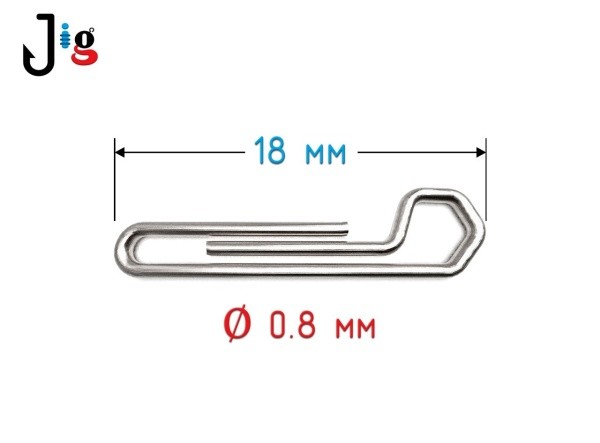 Скоба Jig для чебурашек Ø 0.8 мм (Скоба Jig для чебурашек Ø 0.8 мм (18 мм, 100 шт.))