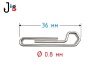 Скоба Jig для чебурашек Ø 0.8 мм (Скоба Jig для чебурашек Ø 0.8 мм (36 мм, 1000 шт.))