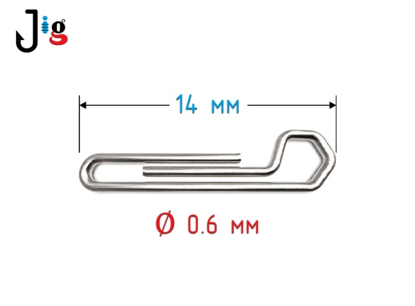 Скоба Jig для чебурашек Ø 0.6 мм (Скоба Jig для чебурашек Ø 0.6 мм (14 мм 100 шт.))