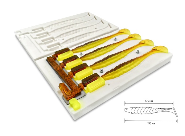 Чешуйчатый 6.9 190 мм х 4 места JIG-MAKER - 2