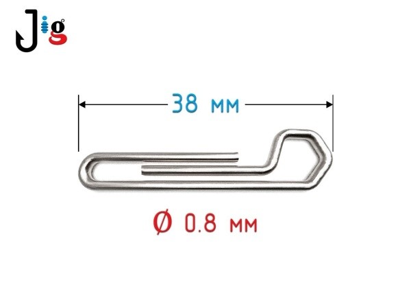 Скоба Jig для чебурашек Ø 0.8 мм (Скоба Jig для чебурашек Ø 0.8 мм (38 мм, 100 шт.))